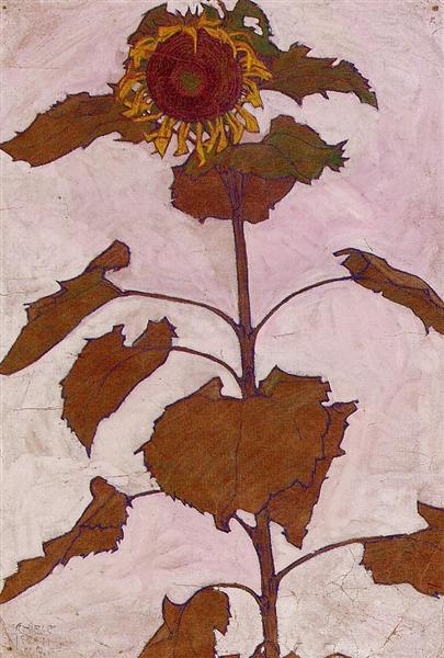 Sunflower Egon Schiele 1909