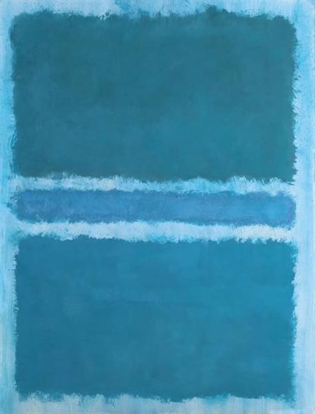 Untitled (Blue Divided by Blue) 1966 acrylic, paper