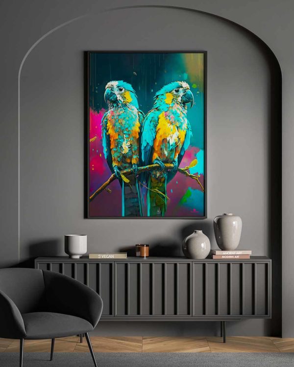 Pair of Pollys 04 framed Vertical 1080x1350