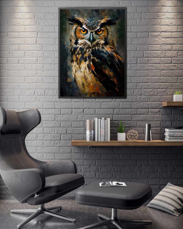 Great Horned Owl 04 Framed Vertical 1080x1350