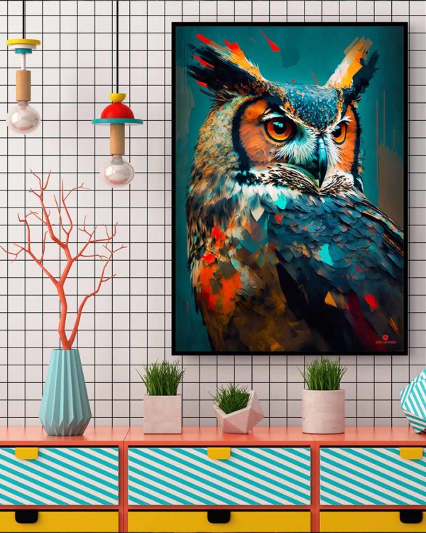 Great Horned Owl 2 04 Framed Vertical 1080x1350