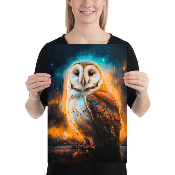 JoeLatimer.com-The Barn Owl (Tyto alba) -enhanced-matte-paper-poster-(in)-12x18