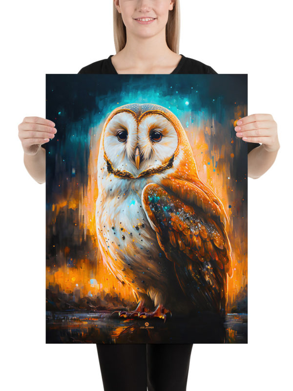 JoeLatimer.com-The Barn Owl (Tyto alba) -enhanced-matte-paper-poster-(in)-18x24