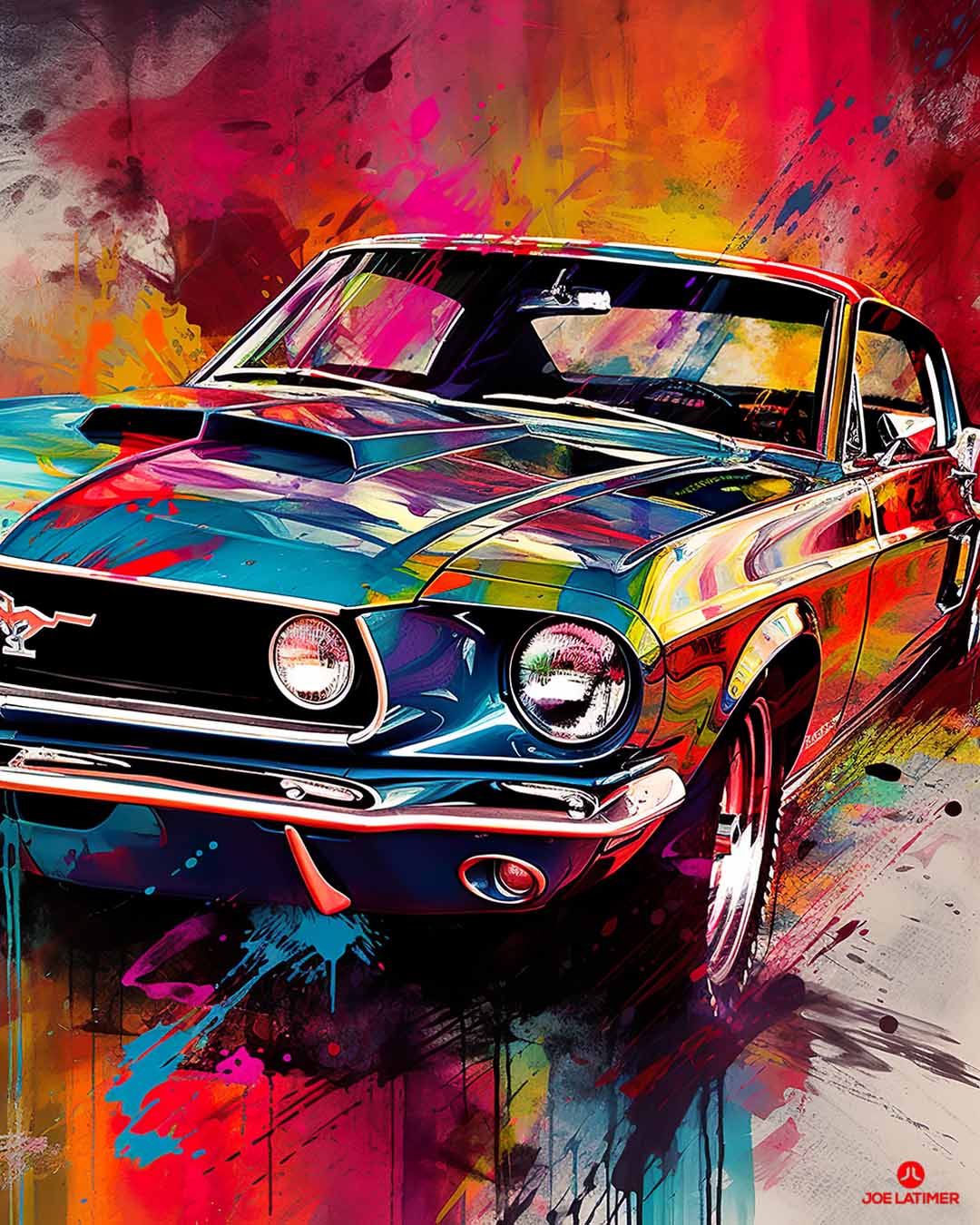 Joe Media Winter Mustang - | FL Creative A Latimer Artist | Poster Park, Digital