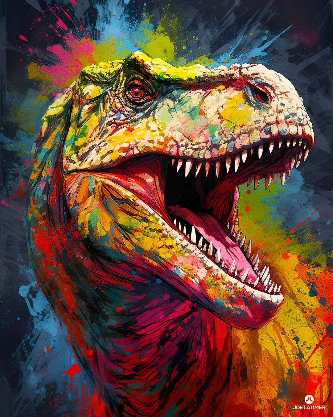 Doodle Jumping Dinosaur' Poster, picture, metal print, paint by Simon  Clement
