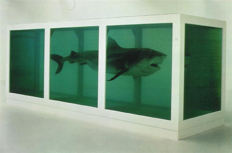 The Physical Impossibility of Death in the Mind of Someone Living, Damien Hirst, 1991, Conceptual Art, installation, mixed media