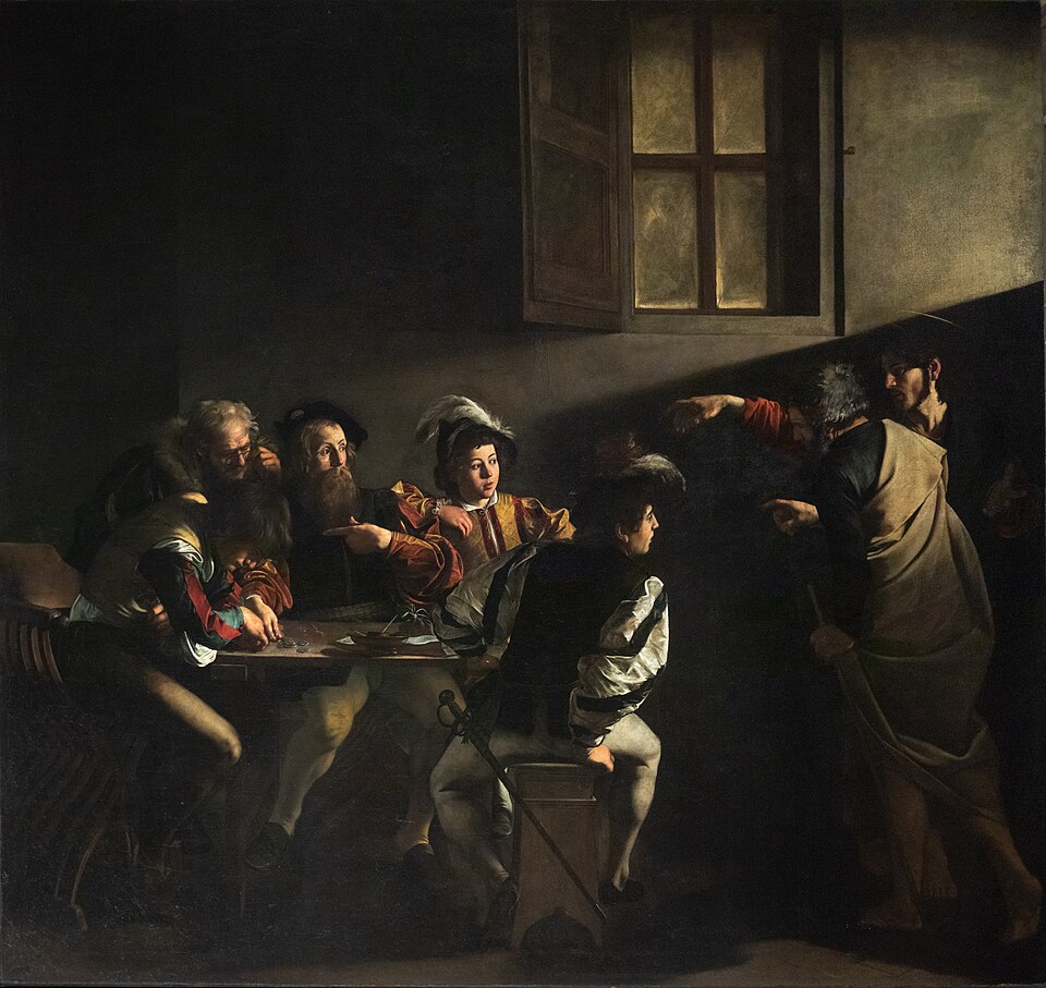 The Calling of Saint Matthew (1600) by Caravaggio