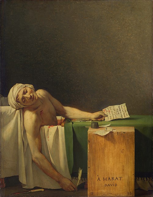 The Death of Marat (1793) by Jacques-Louis David